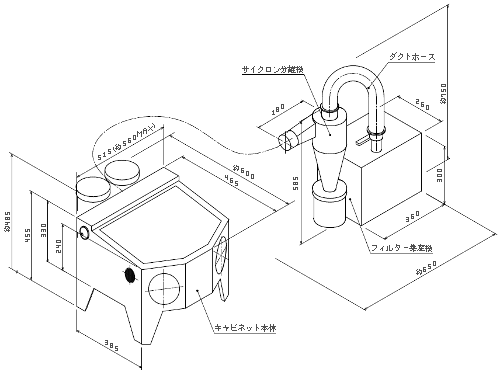 プロブラスター 2連式 VMC-X30図面